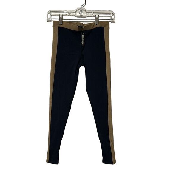David Lerner Leggings Navy Camel Size Small Equestrian Classic Preppy Basic Chic - Picture 1 of 3